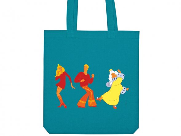 Сумка из плотного хлопка Бременские музыканты, 220 г/м2, бирюзовый 320C NEW 
