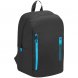 Складной рюкзак Compact Neon, черный с голубым 