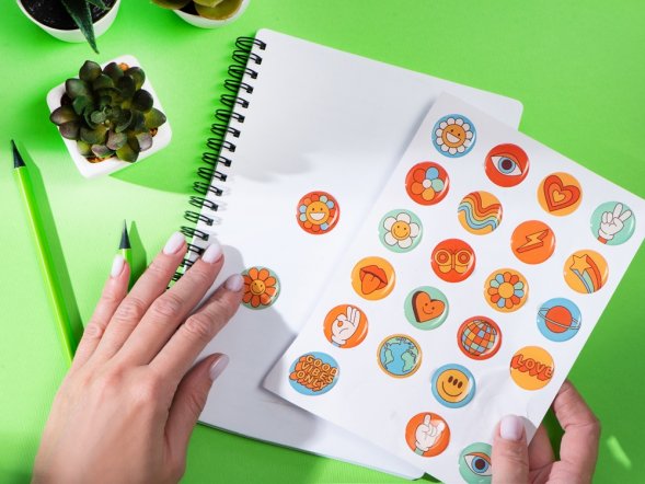 Сет объемных стикеров из эпоксидной смолы, А5 