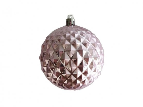 Новогоднее подвесное украшение из полистирола / 8x8x8см, розовый 