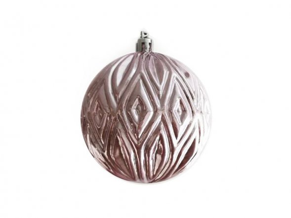 Новогоднее подвесное украшение из полистирола / 8x8x8см, розовый 