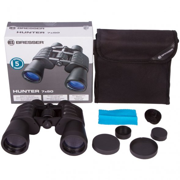 Бинокль Hunter 7x, линзы 50 мм 