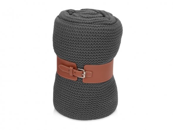 Плед акриловый Chain, темно-серый 