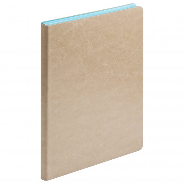 Ежедневник River side недатированный, бежевый/голубой 
