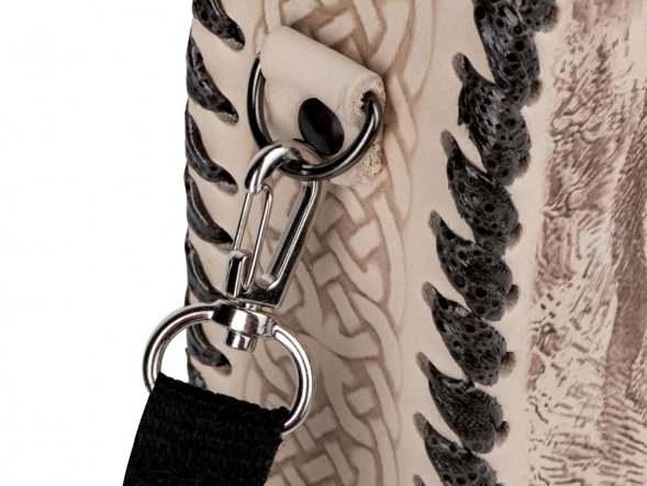 Фляга 509(белая кожа), 1л 