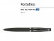 Ручка Portofino шариковая  автоматическая, черный металлический корпус, 1,0 мм, синяя 