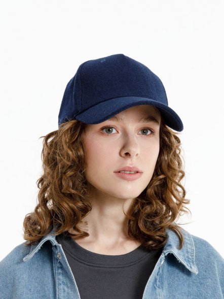 Бейсболка Woolridge, темно-синяя 