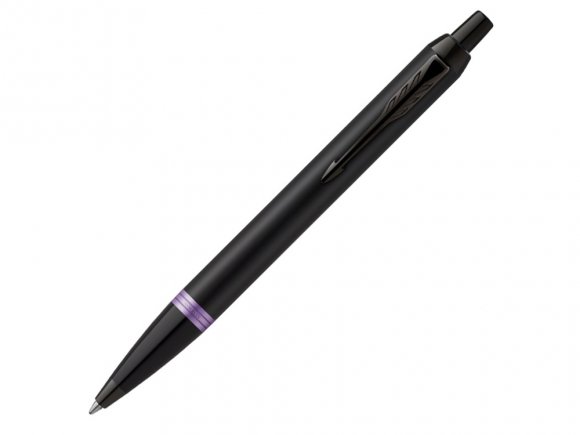 Шариковая ручка Parker IM Vibrant Rings Flame Amethyst Purple, стержень: M blue, в подарочной упаковке. 