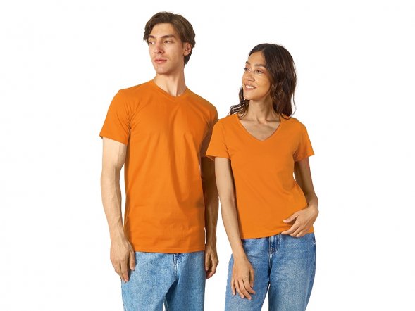 Футболка Heavy Super Club мужская с V-образным вырезом, оранжевый 