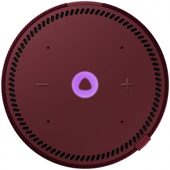 Умная колонка «Новая Яндекс Станция Мини» с часами, красная 