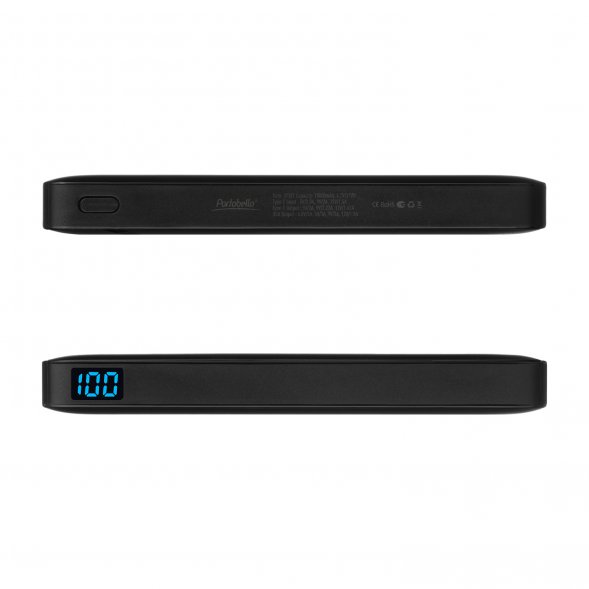 Внешний аккумулятор с цветной подсветкой Ancor PD Max Plus 10000 mAh, черный 