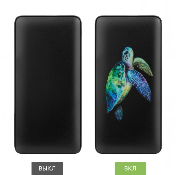 Внешний аккумулятор с цветной подсветкой Ancor PD Max Plus 10000 mAh, черный 
