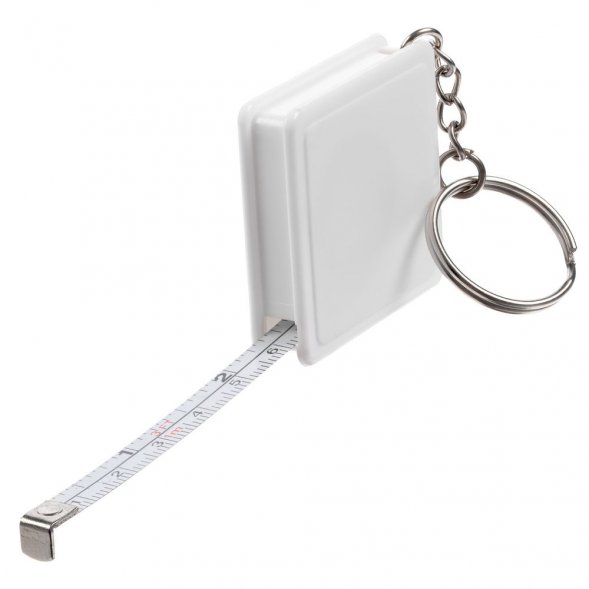 Брелок с рулеткой Square, ver.2, белый 