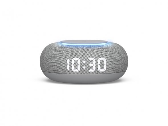 Умная колонка VK Капсула Мини с голосовым помощником Марусей, светлый серый 