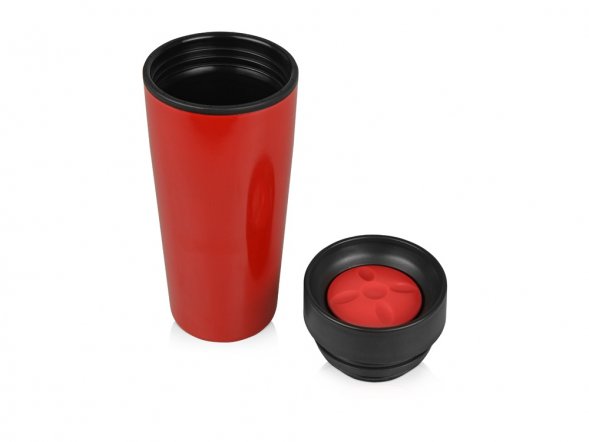 Кружка с термоизоляцией на 450 мл, красный 