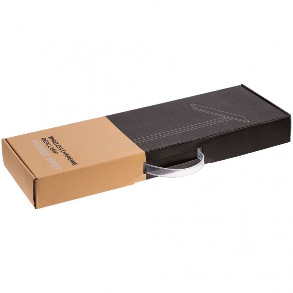 Настольная лампа с беспроводной зарядкой Power Spot, черная 