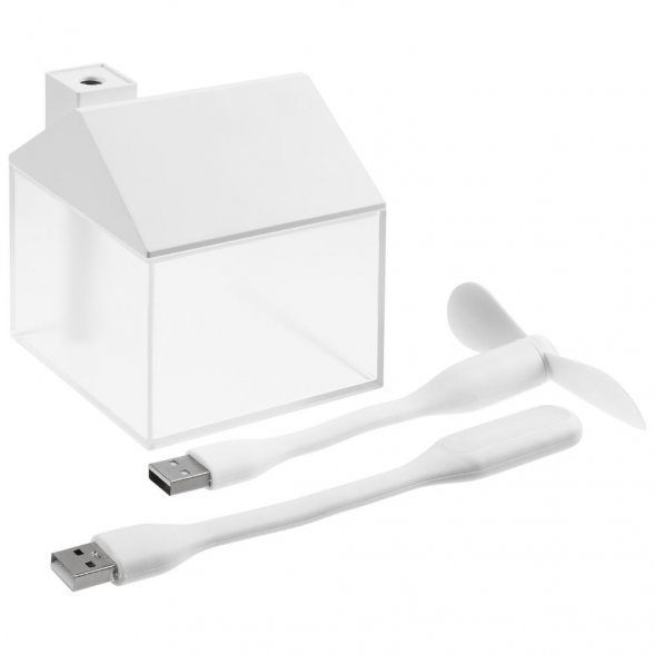 Настольный увлажнитель Arioso с вентилятором и лампой, белый 