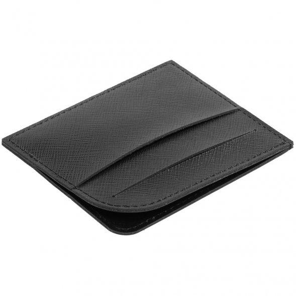 Чехол для карточек Linen, черный 