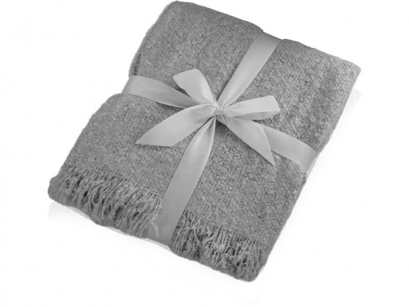 Плед акриловый Mohair, серый 