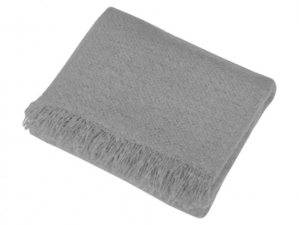 Плед акриловый Mohair, серый 