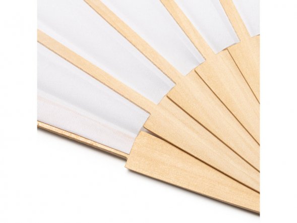 Деревянный веер MILOS, натуральный/белый 