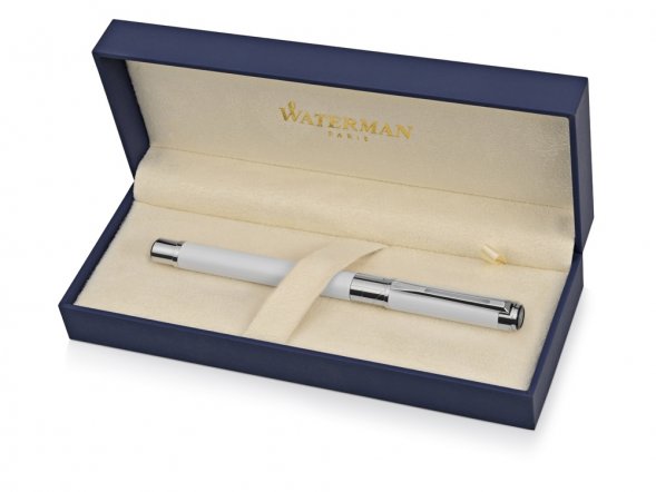 Ручка роллер Waterman Perspective Pure White CT F, белый/серебристый 