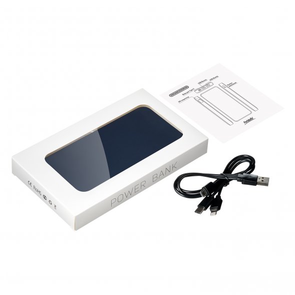 Внешний аккумулятор с подсветкой Ancor Plus 10000 mAh, синий 