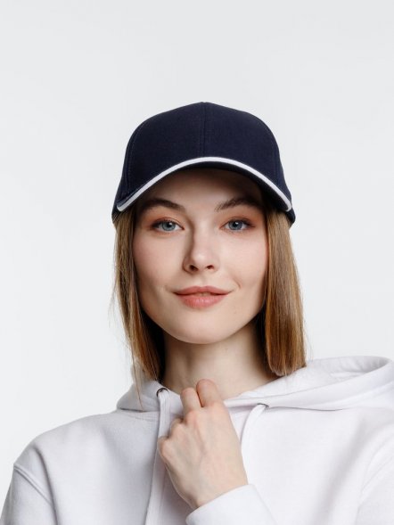 Бейсболка Spiker, темно-синяя с белым 