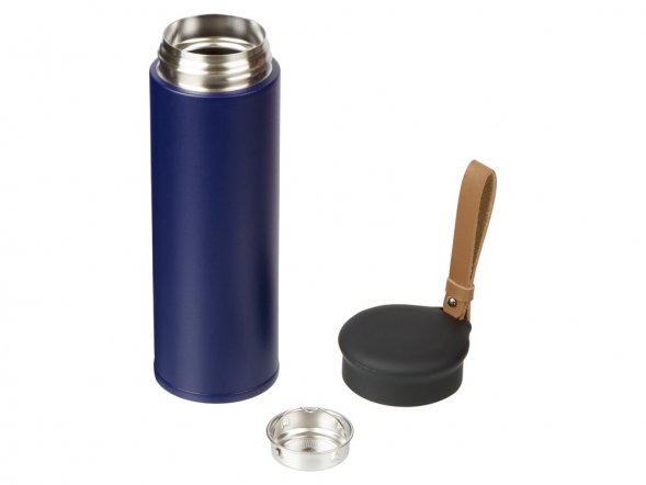 Вакуумный термос Engage, 450 мл, тубус, темно-синий 