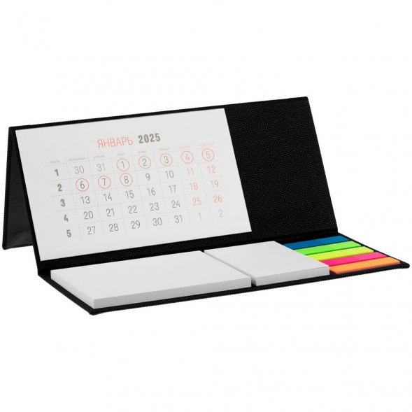Календарь настольный Grade, черный 