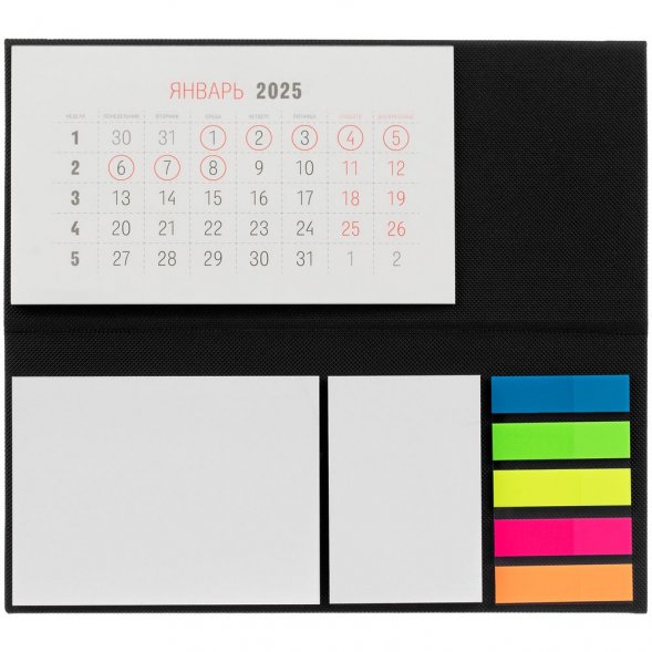 Календарь настольный Grade, черный 