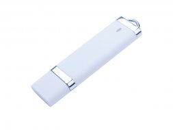 USB-флешка на 2 ГБ с покрытием soft-touch Орландо,  белый
