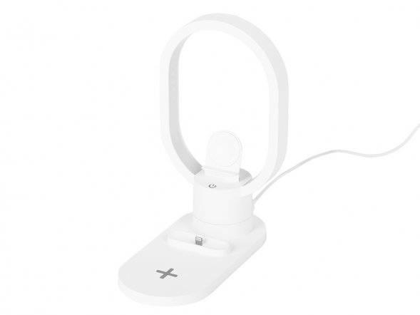 Беспроводная зарядная станция 4-в-1 Portal c лампой, 15 Вт, белый 