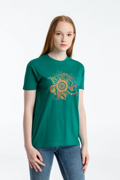 Футболка «Узор», зеленая 
