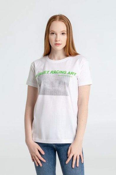 Футболка Street Racing Art, белая 