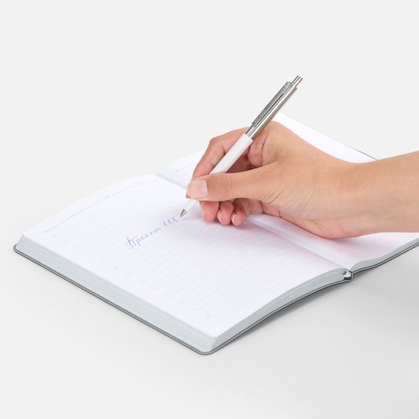 Ручка шариковая Senator Point Metal, ver.2, белая 