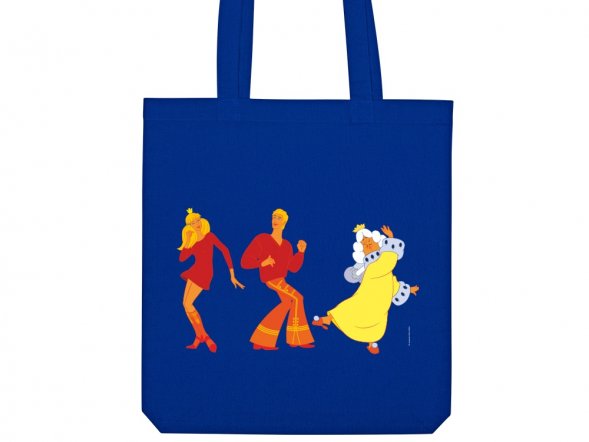 Сумка из плотного хлопка Бременские музыканты, 220 г/м2, классический синий 2386C 