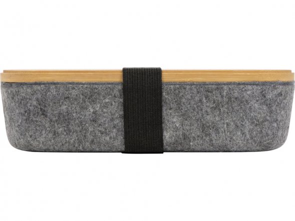 Пенал с линейкой и подставкой для телефона из бамбука Haruki, серый 