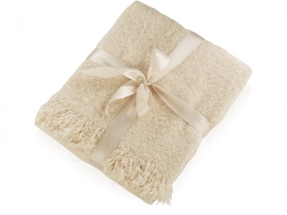 Плед акриловый Mohair, бежевый 