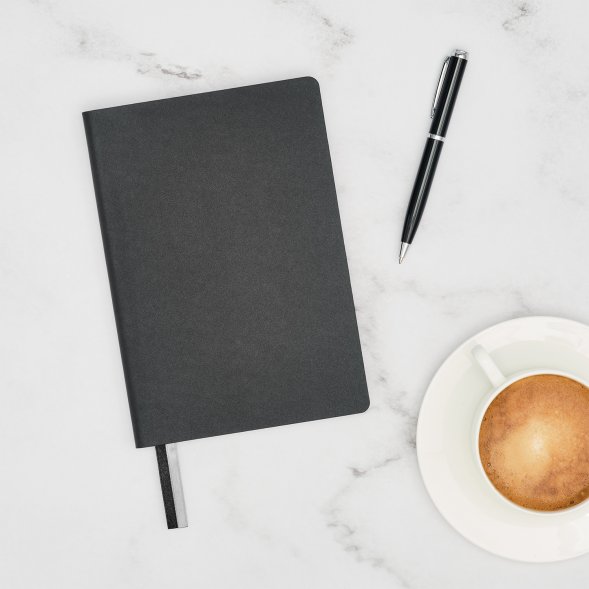 Ежедневник Moon river недатированный, черный 