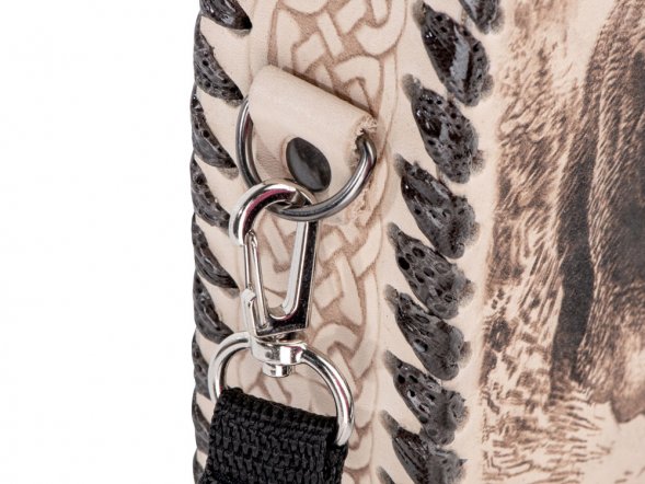 Фляга 508(белая кожа), 07 л 