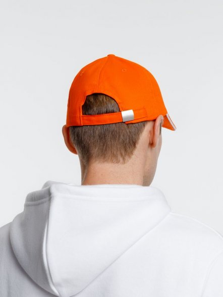 Бейсболка Spiker, оранжевая с белым 