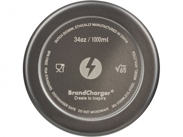 Бутылка для воды Athletica, 1000 мл, нержавеющая сталь, серый 