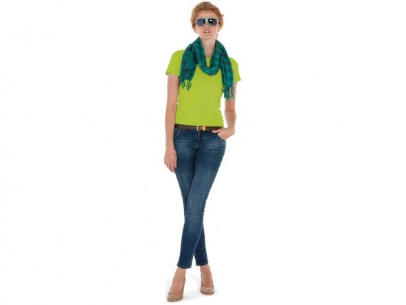 Футболка Heavy Super Club женская, зеленое яблоко 