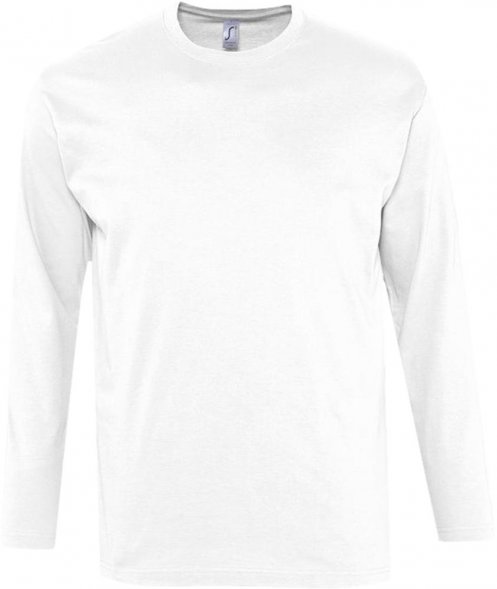 Футболка с длинным рукавом Monarch 150, белая 