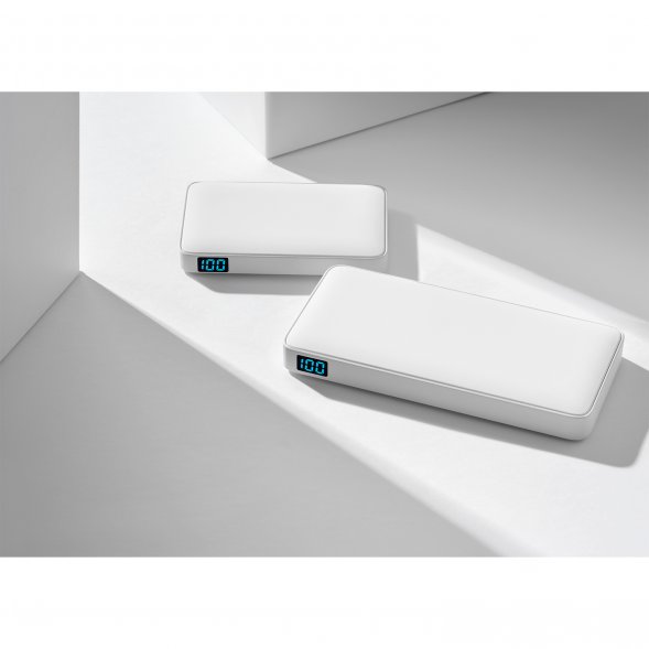 Внешний аккумулятор с подсветкой Ancor PD Plus 10000 mAh, белый 