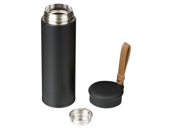 Вакуумный термос Engage, 450 мл, тубус, черный 