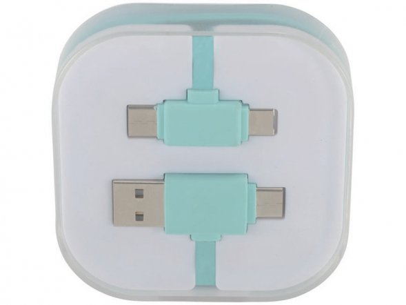 Цветной зарядный кабель, мятный 