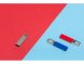Флеш-карта USB 2.0 16 Gb с карабином Hook, красный/серебристый 